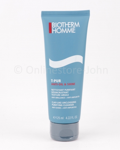 Biotherm Homme - T-PUR Anti-Oil & Shine - Clay-Like Unclogging Purifying Cleanser - 125ml