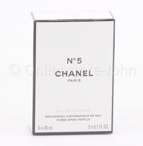 Chanel - No. 5 - Purse Spray Refills - 3 x 20ml = 60ml EDT Eau de Toilette