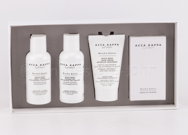 Acca Kappa - White Moss (Muschio Bianco) 4-teiliges Set - 50ml EDC + Pflege