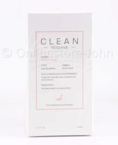 Clean - Radiant Nectar - Reserve - 100ml EDP Eau de Parfum