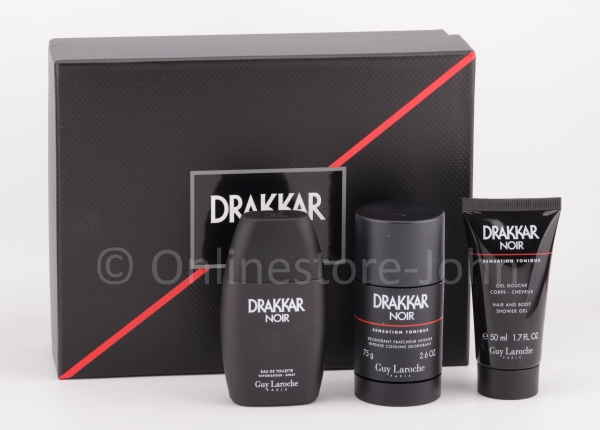 Guy Laroche - Drakkar Noir Set - 50ml EDT + 75ml Deo Stick + 50ml Shower Gel