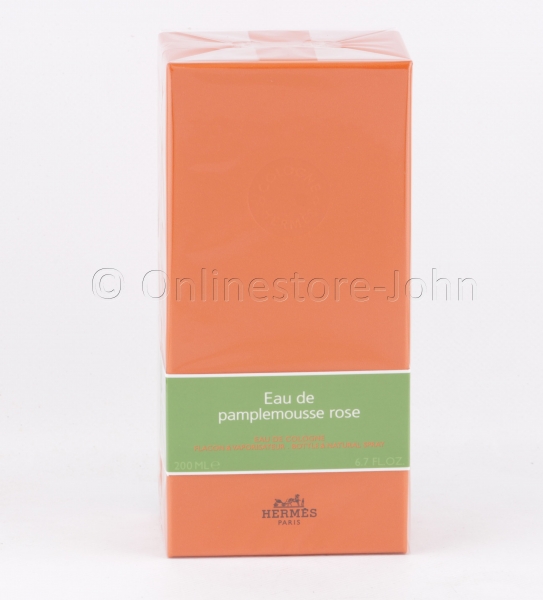 Hermes - Eau de Pamplemousse Rose - 200ml EDC Eau de Cologne Splash & Spray