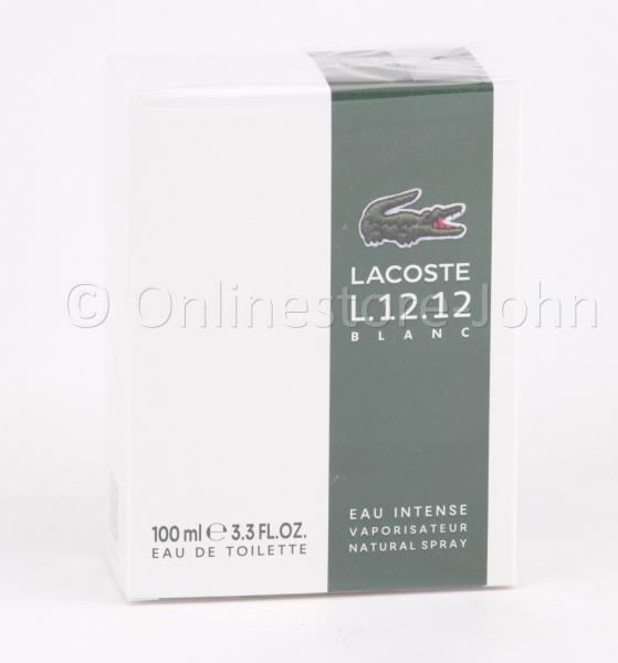 Lacoste - Eau de Lacoste L.12.12 Blanc Intense - 100ml EDT Eau de Toilette