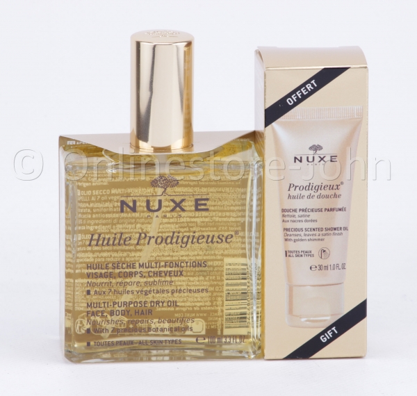 Nuxe - Huile Prodigieuse - Multi-Purpose Dry Oil 100ml + Duschgel